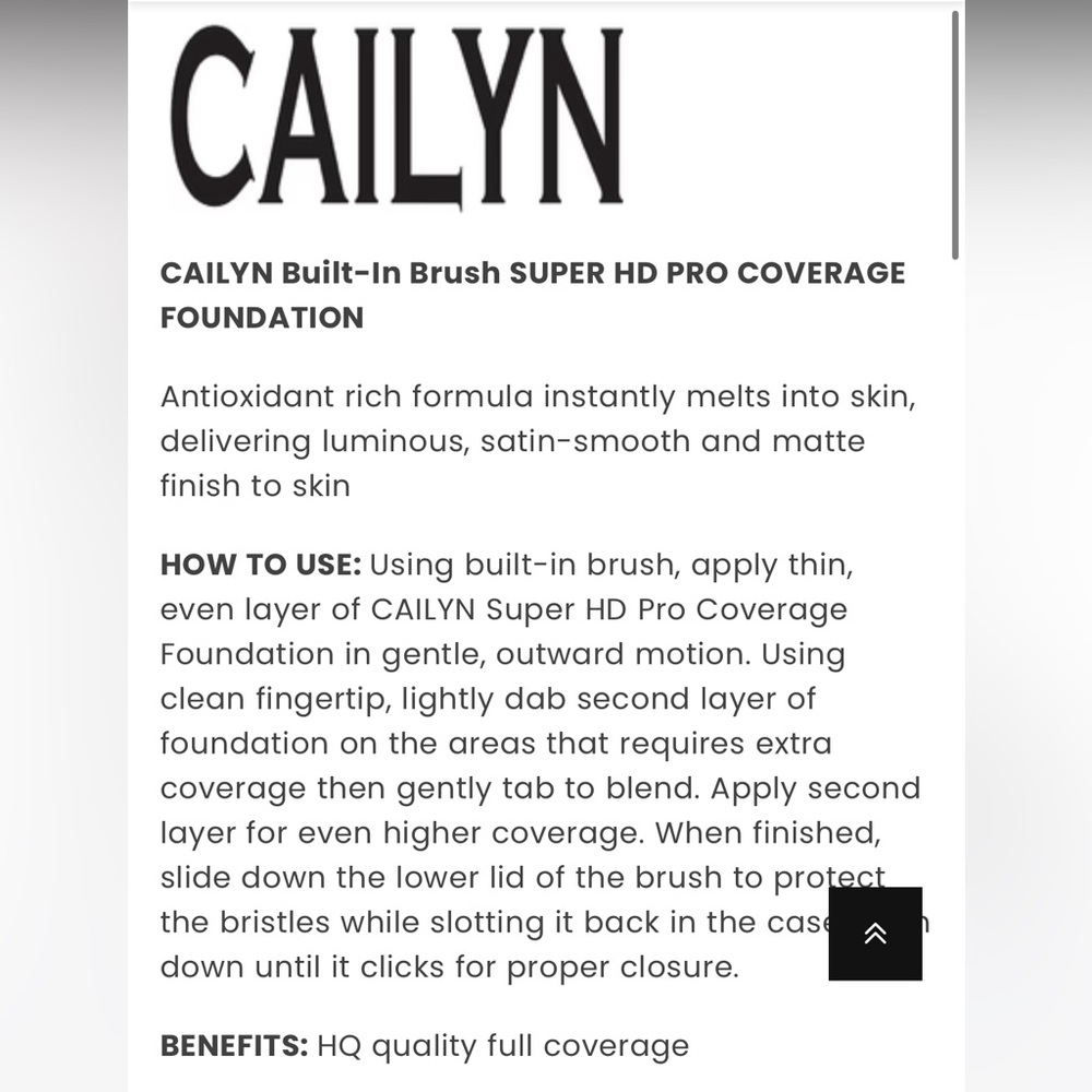 Cailyn Super HD Pro Coverage Foundation - Terra Cotta - Picture 7 of 13
